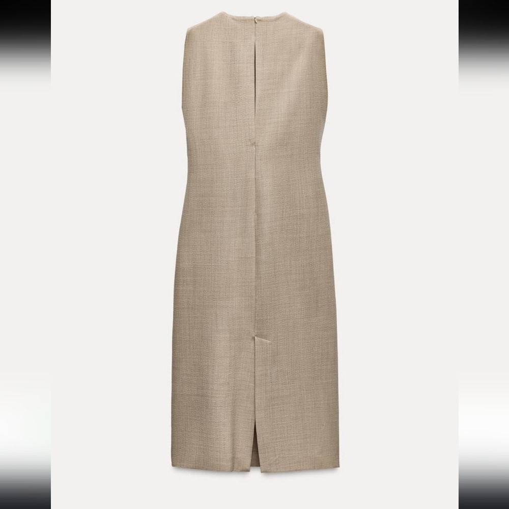 Zara PLEATED MIDI DRESS - Picture 4 of 7